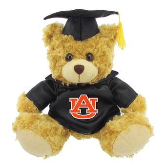 Navy/Brown Auburn Tigers 12'' Graduation Plush Bear