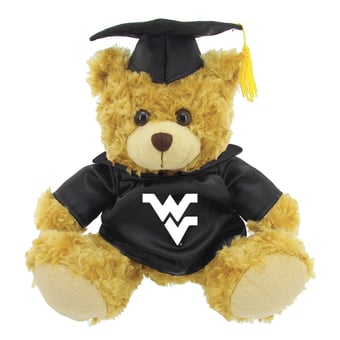 Navy/Brown West Virginia Mountaineers 12'' Graduation Plush Bear