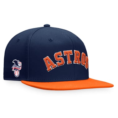 Men's Fanatics Branded Navy/Orange Houston Astros Fundamental Two-Tone Fitted Hat