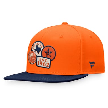 Men's Fanatics Branded Orange/Navy Houston Astros Heritage Patch Fitted Hat