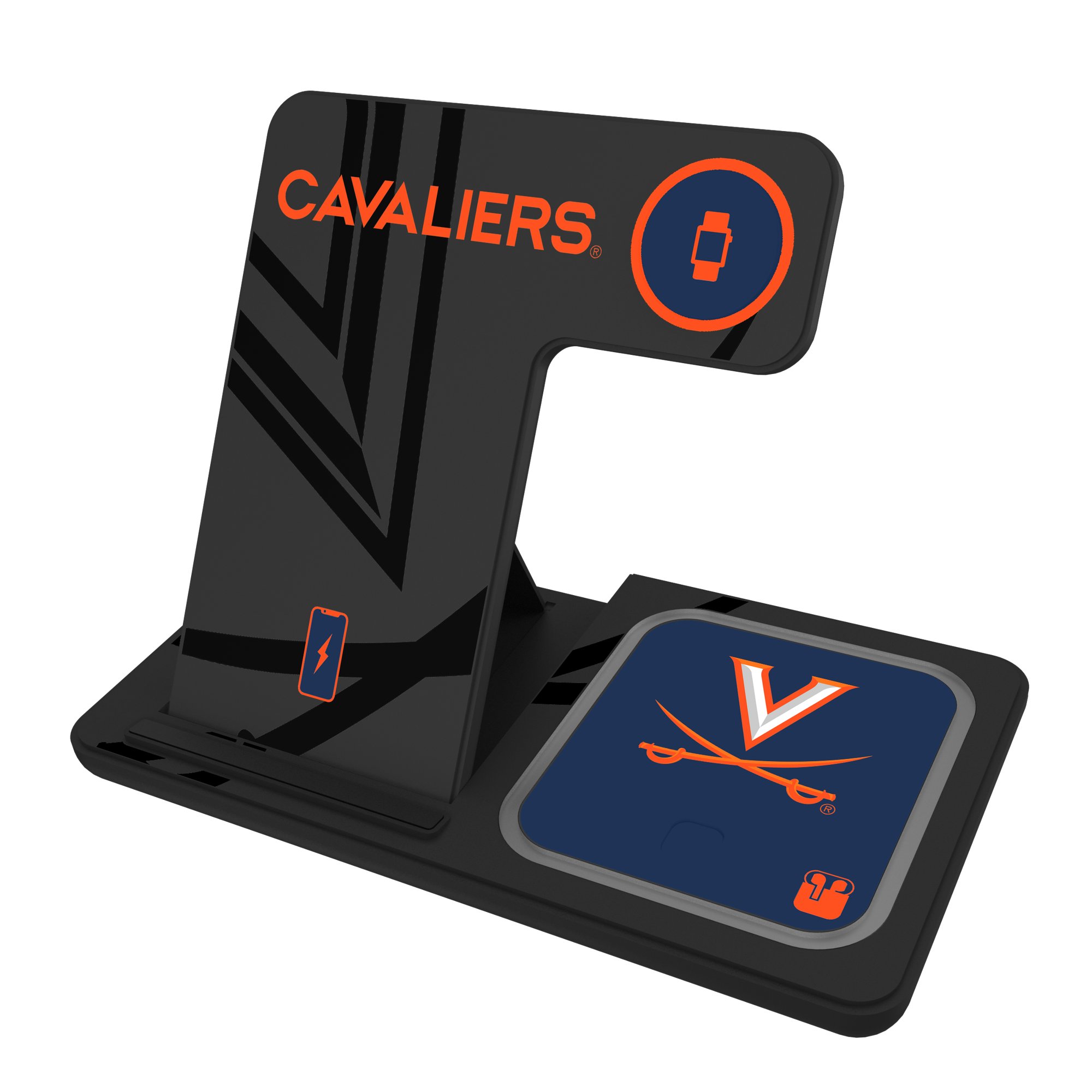 Keyscaper Virginia Cavaliers 3-In-1 Wireless Charger Keyscaper Virginia Cavaliers 3-In-1 Wireless Charger