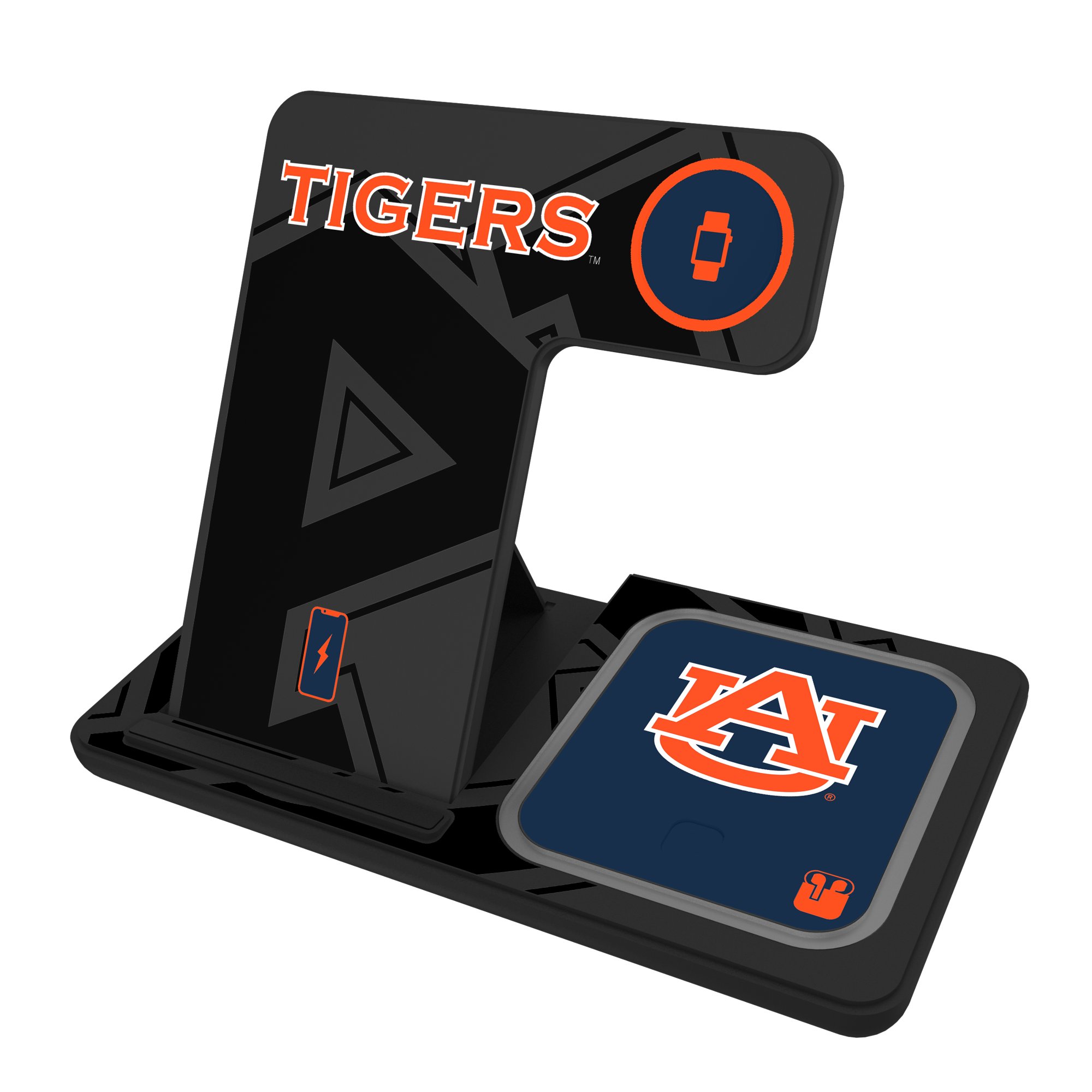 Keyscaper Auburn Tigers 3-In-1 Wireless Charger