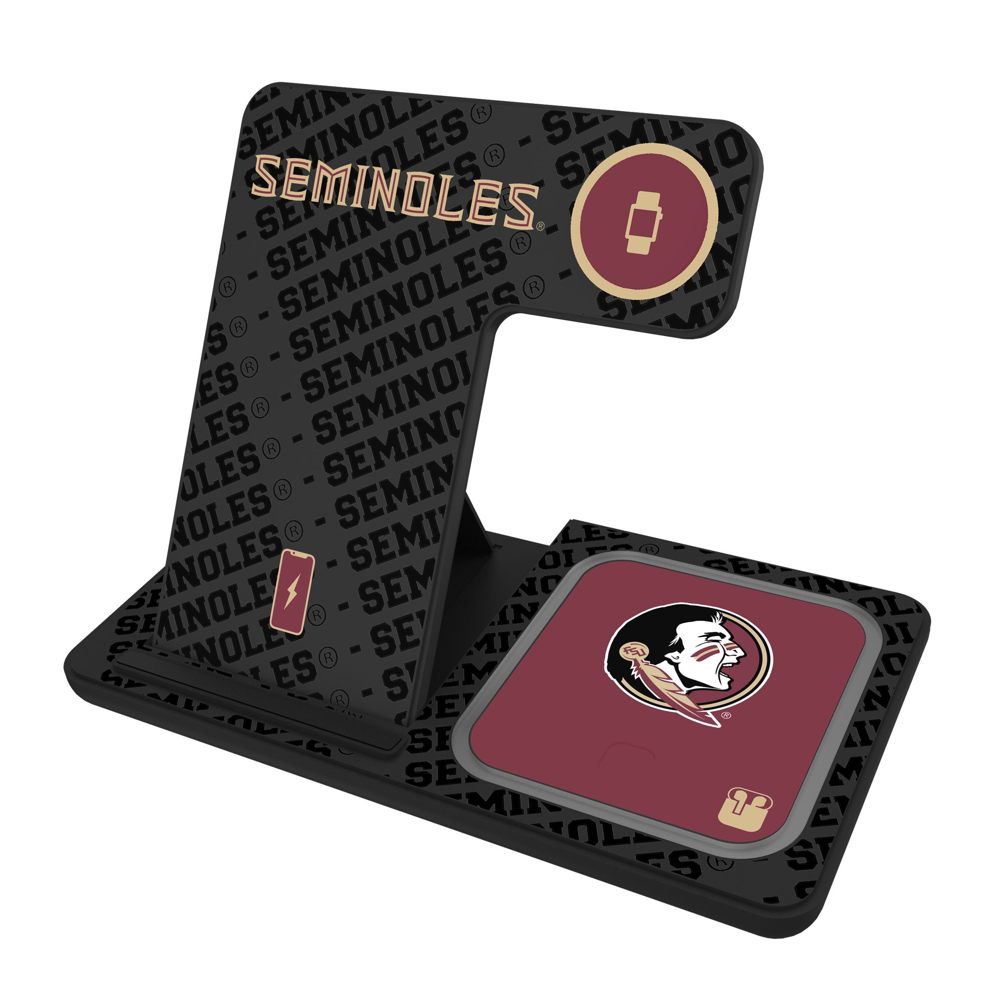 Keyscaper Florida State Seminoles 3-In-1 Wireless Charger