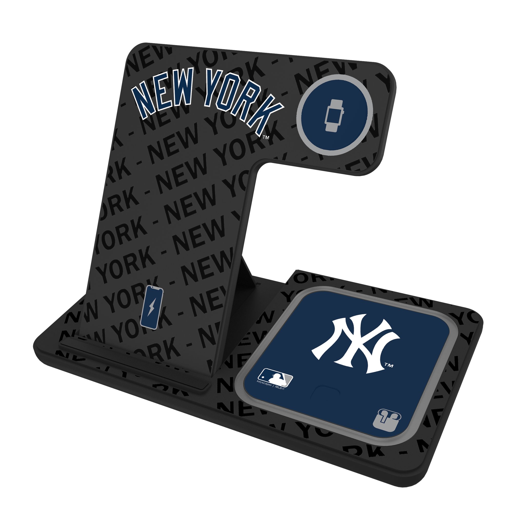 Keyscaper New York Yankees 3-In-1 Wireless Charger
