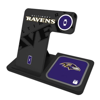 Keyscaper Baltimore Ravens 3-In-1 Wireless Charger