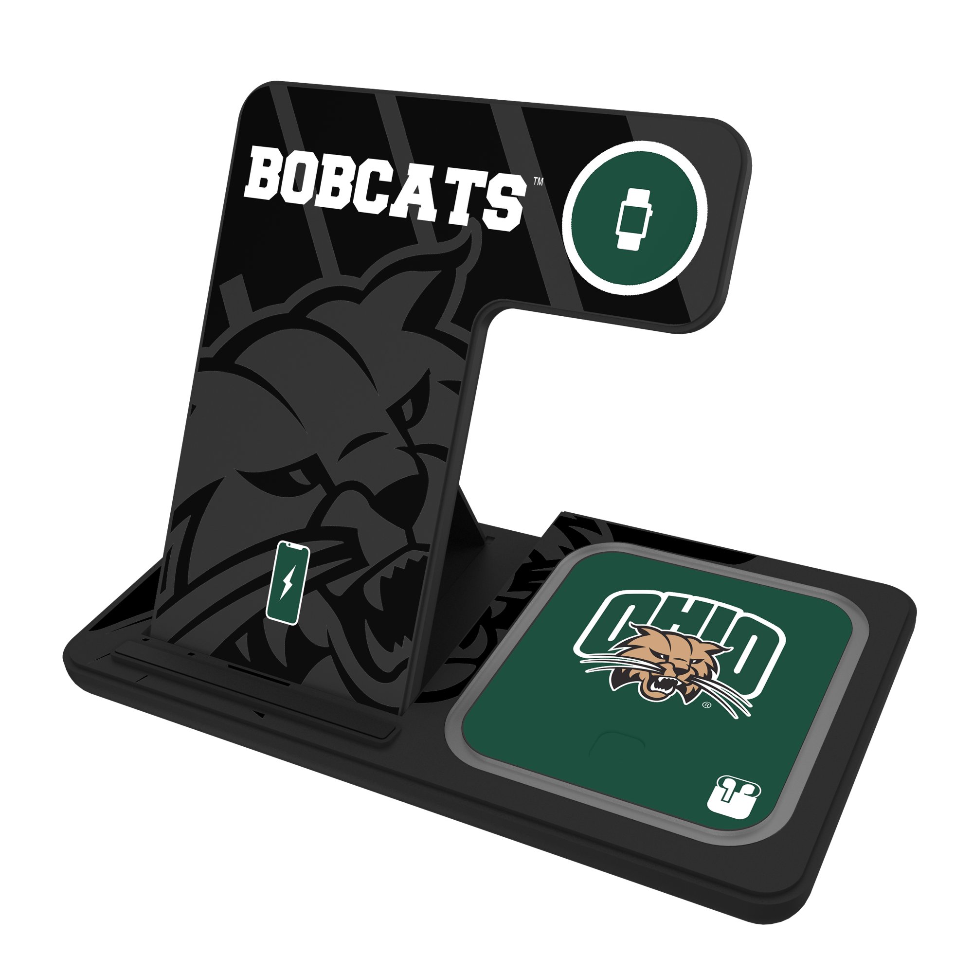 Keyscaper Ohio Bobcats 3-In-1 Wireless Charger