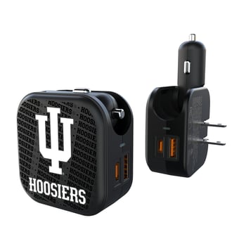 Indiana Hoosiers Team Logo Dual Port USB Car & Home Charger