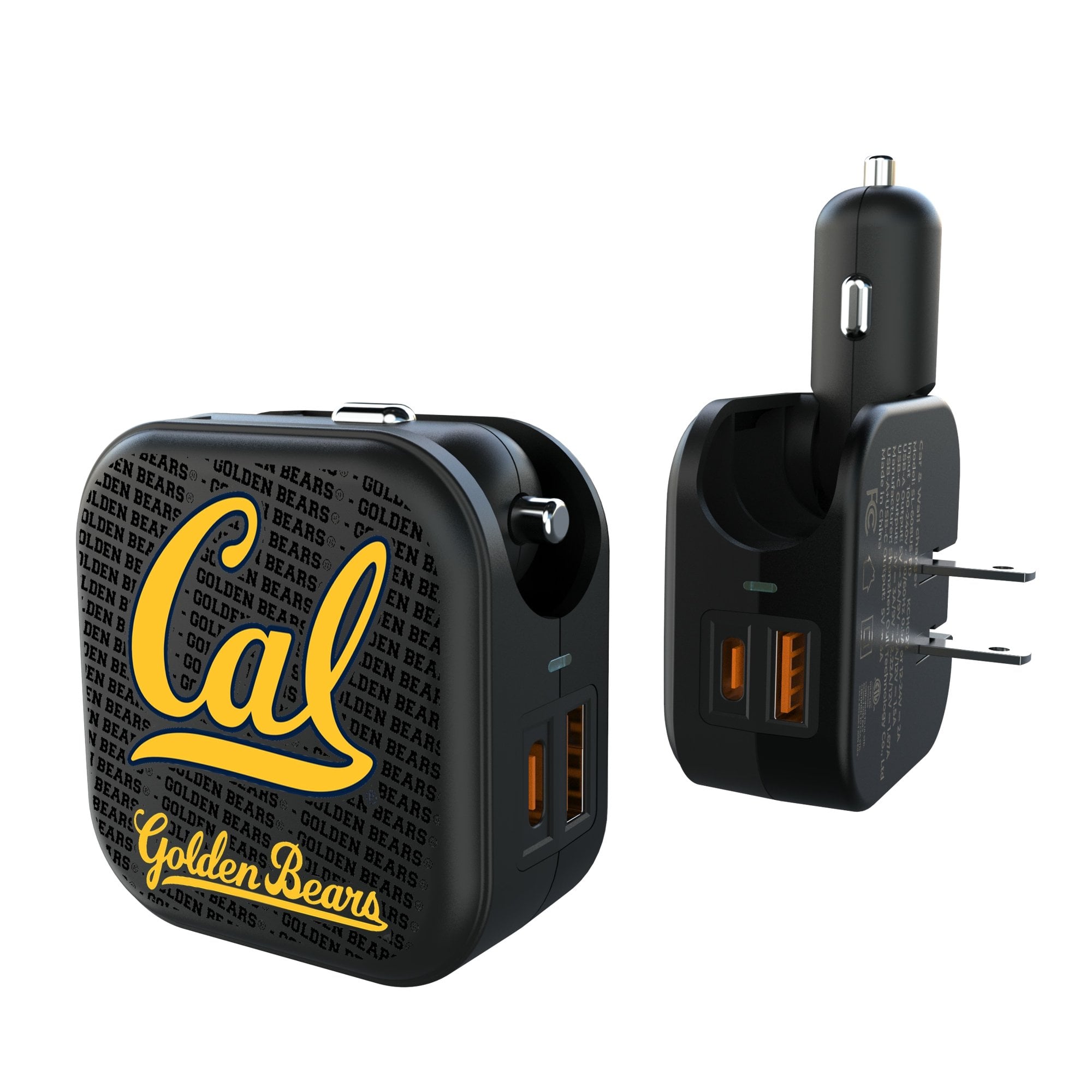 Cal Bears Team Logo Dual Port USB Car & Home Charger