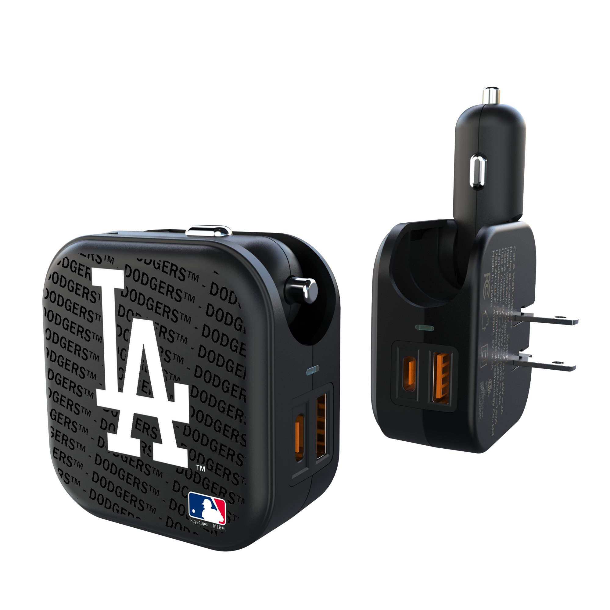 Los Angeles Dodgers Team Logo Dual Port USB Car & Home Charger