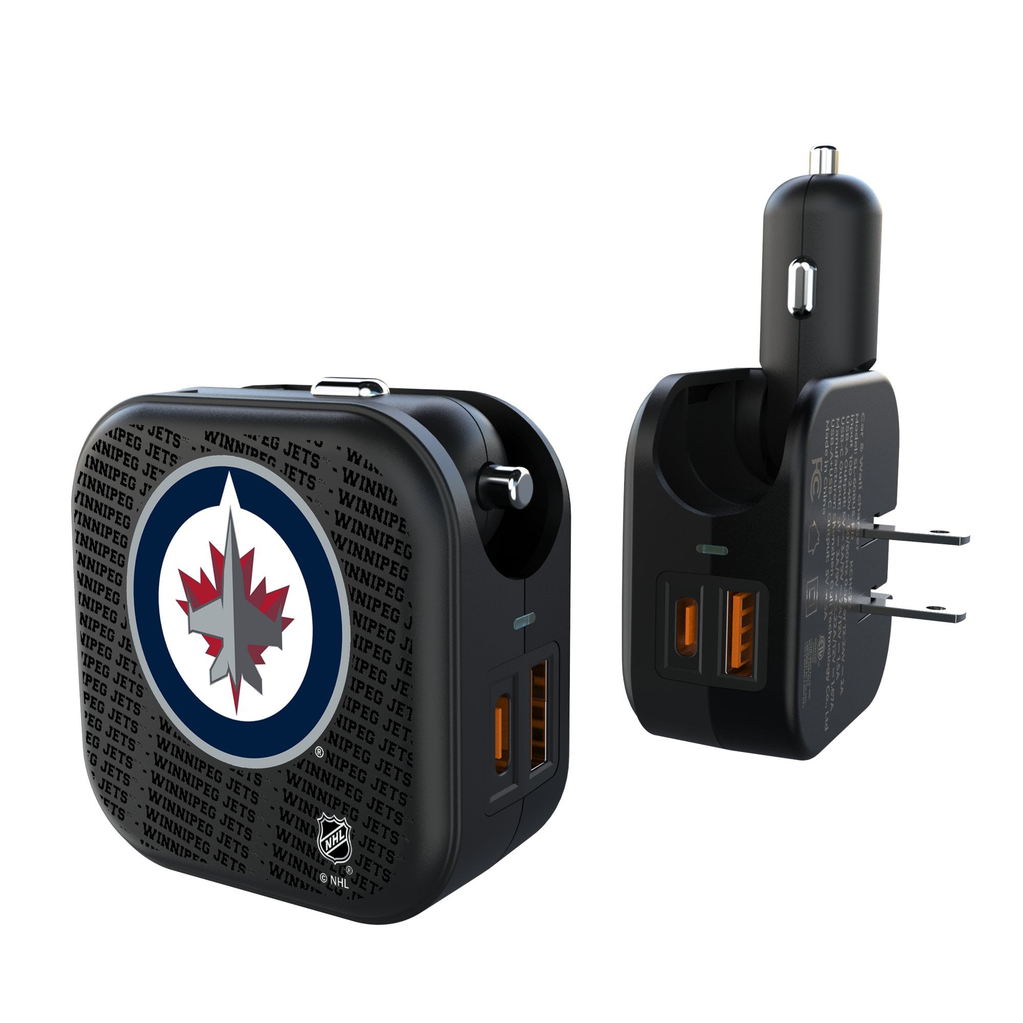 Winnipeg Jets Team Logo Dual Port USB Car & Home Charger