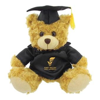 Black/Brown Fort Valley State Wildcats 12'' Graduation Plush Bear