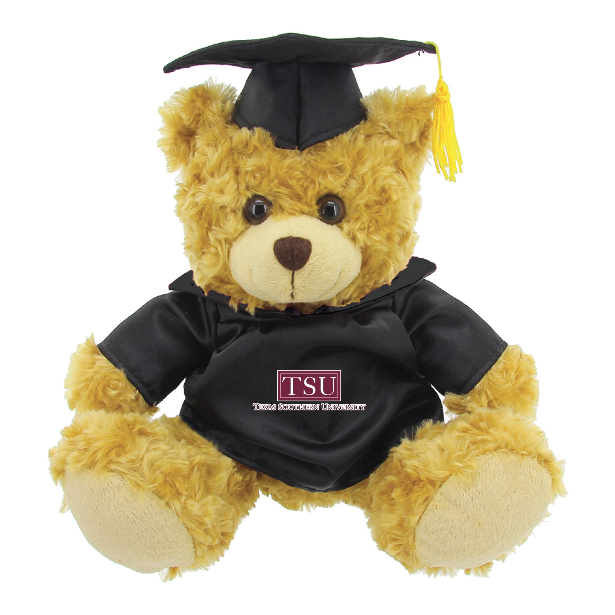 Black/Brown Texas Southern Tigers 12'' Graduation Plush Bear