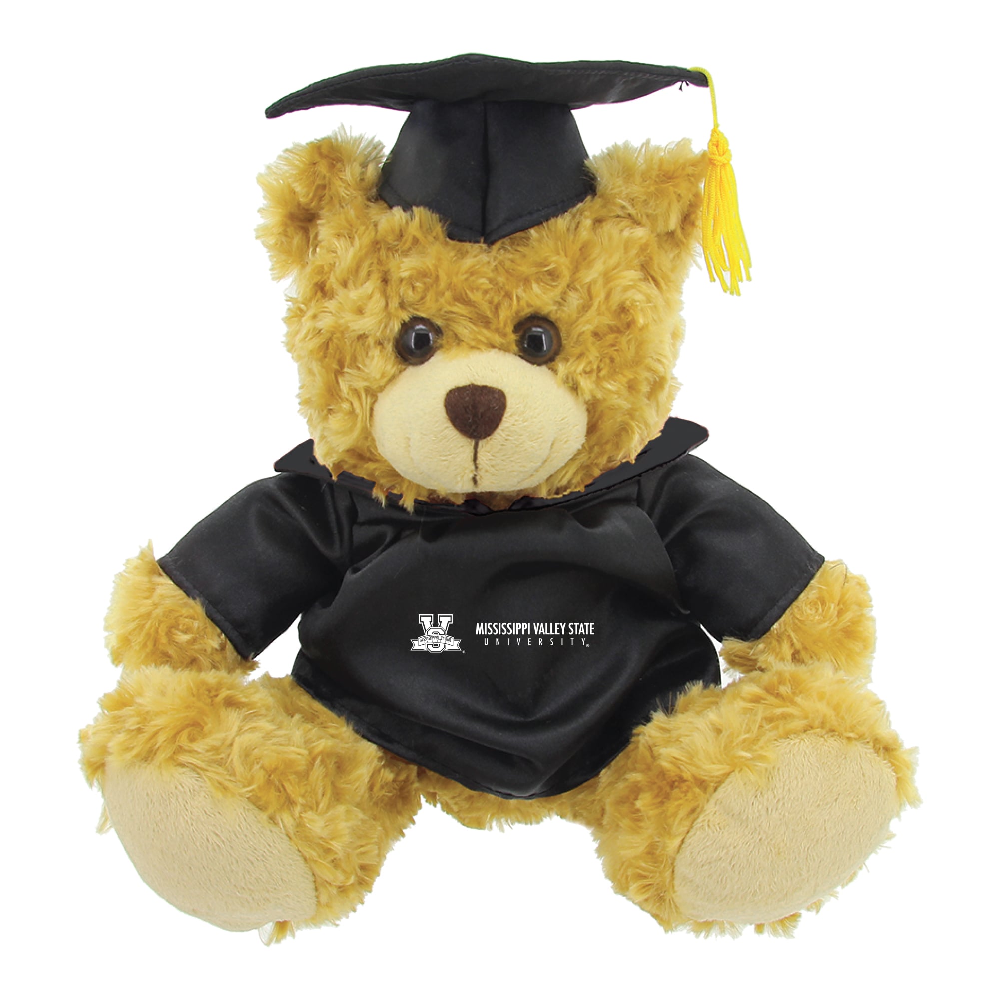 Black/Brown Mississippi Valley State Delta Devils 12'' Graduation Plush Bear
