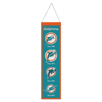 WinCraft Miami Dolphins 8" x 32" Evolution Banner