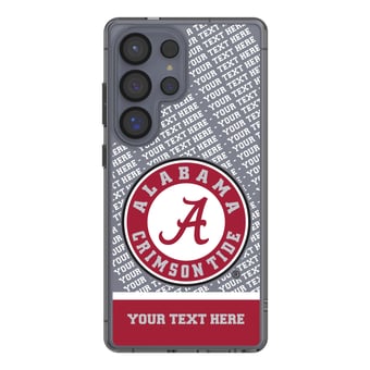 Alabama Crimson Tide Galaxy Endzone Personalized Clear Case