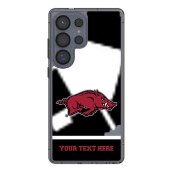Arkansas Razorbacks Galaxy Endzone Personalized Clear Case