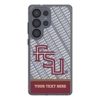 Florida State Seminoles Galaxy Endzone Logo Personalized Clear Case