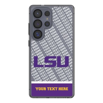 LSU Tigers Galaxy Endzone Personalized Clear Case