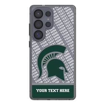 Michigan State Spartans Galaxy Endzone Personalized Clear Case