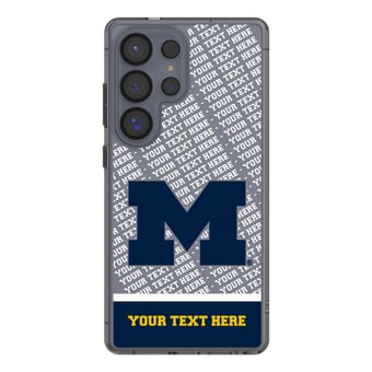 Michigan Wolverines Galaxy Endzone Personalized Clear Case