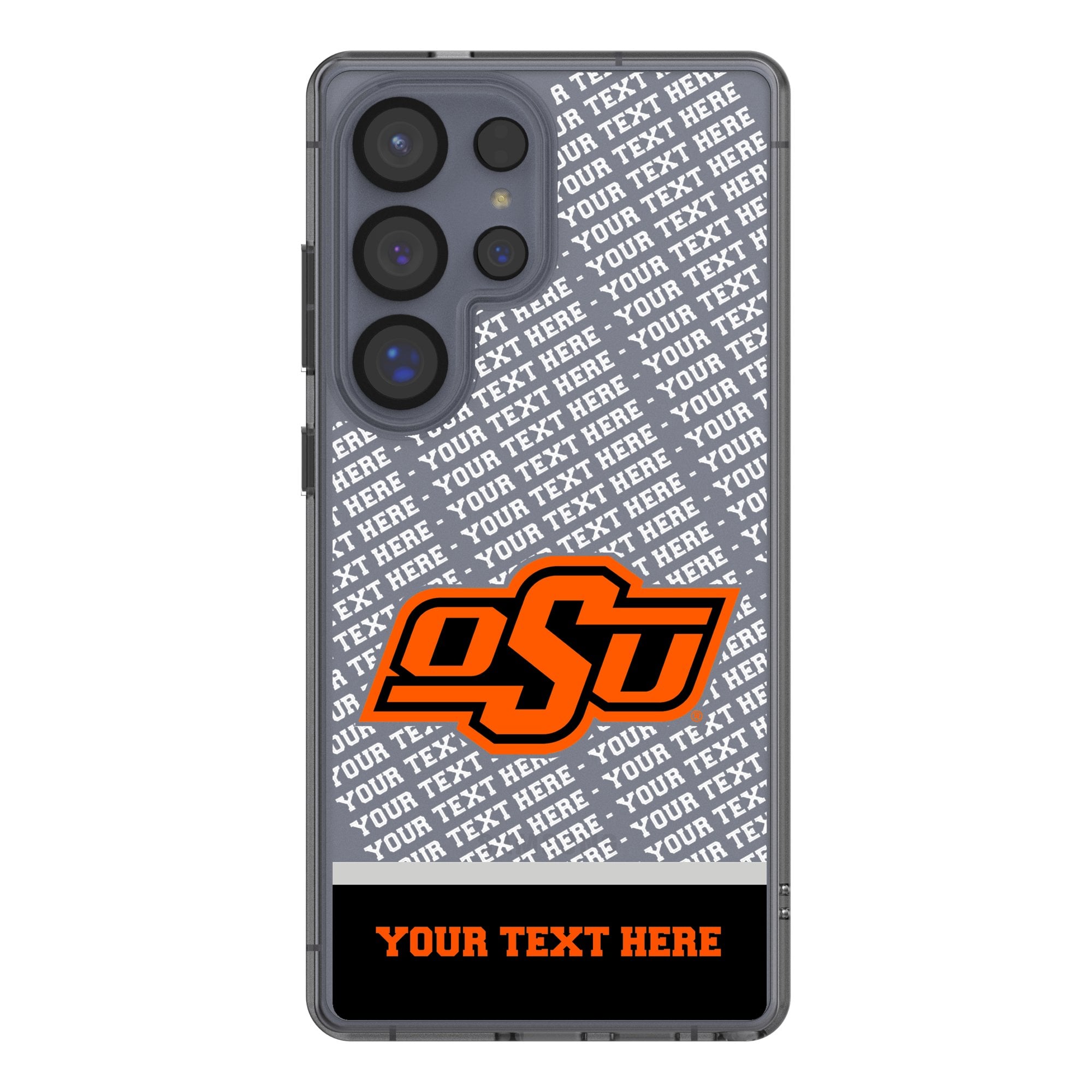 Oklahoma State Cowboys Galaxy Endzone Personalized Clear Case