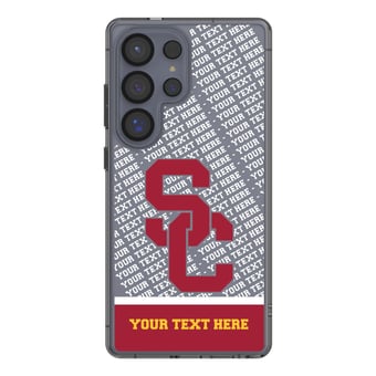 USC Trojans Galaxy Endzone Personalized Clear Case