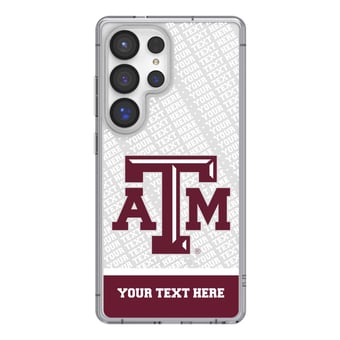 Texas A&M Aggies Galaxy Endzone Personalized Clear Case