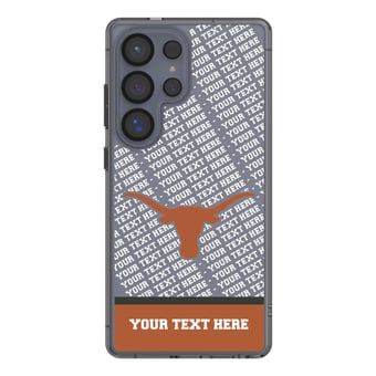 Texas Longhorns Galaxy Endzone Personalized Clear Case