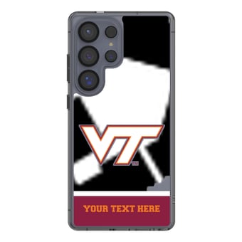 Virginia Tech Hokies Galaxy Endzone Personalized Clear Case