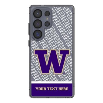 Washington Huskies Galaxy Endzone Personalized Clear Case