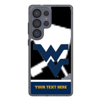 West Virginia Mountaineers Galaxy Endzone Personalized Clear Case