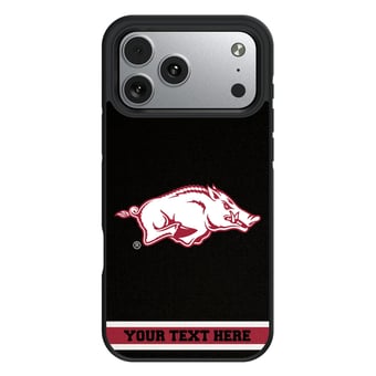 Keyscaper Arkansas Razorbacks Personalized Bump Case with 8.2ft Drop Protection