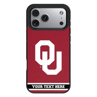 Keyscaper Oklahoma Sooners Personalized Bump Case with 8.2ft Drop Protection
