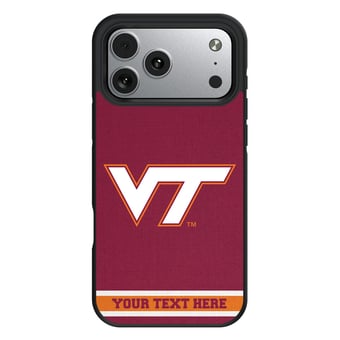 Keyscaper Virginia Tech Hokies Personalized Bump Case with 8.2ft Drop Protection