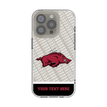 Arkansas Razorbacks Endzone iPhone Personalized Clear Case
