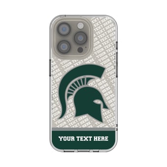 Michigan State Spartans Endzone iPhone Personalized Clear Case