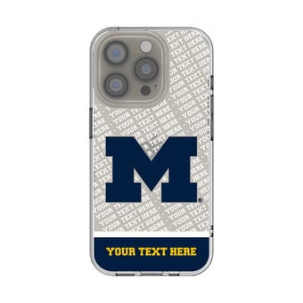 Michigan Wolverines Endzone iPhone Personalized Clear Case