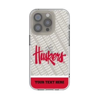 Nebraska Huskers Endzone iPhone Personalized Clear Case