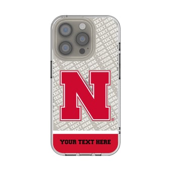 Nebraska Huskers EndZone Logo iPhone Personalized Clear Case