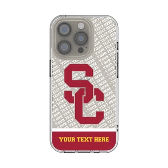USC Trojans Endzone iPhone Personalized Clear Case