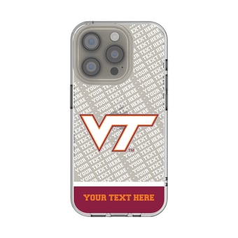 Virginia Tech Hokies Endzone iPhone Personalized Clear Case