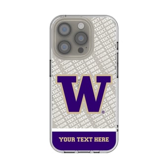 Washington Huskies Endzone iPhone Personalized Clear Case
