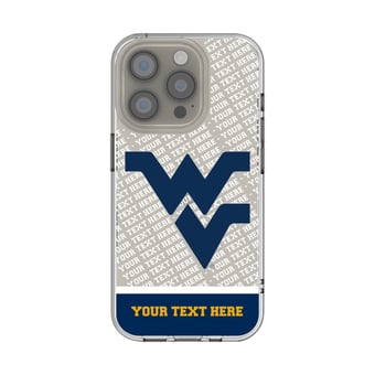 West Virginia Mountaineers Endzone iPhone Personalized Clear Case