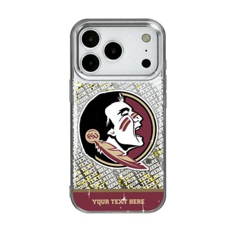 Florida State Seminoles iPhone Endzone Personalized Glitter Case