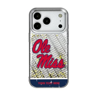 Ole Miss Rebels iPhone Endzone Personalized Glitter Case