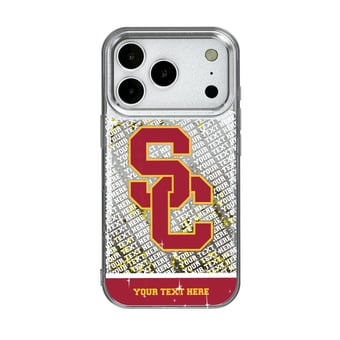 USC Trojans iPhone Endzone Personalized Glitter Case