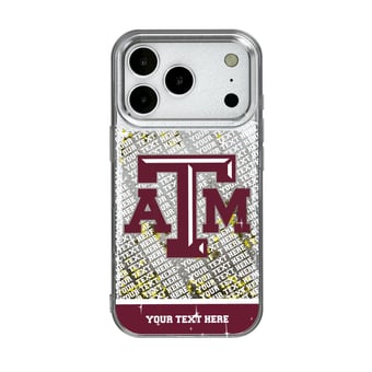 Texas A&M Aggies iPhone Endzone Personalized Glitter Case