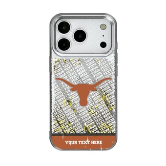 Texas Longhorns iPhone Endzone Personalized Glitter Case