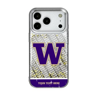 Washington Huskies iPhone Endzone Personalized Glitter Case
