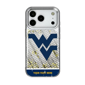 West Virginia Mountaineers iPhone Endzone Personalized Glitter Case